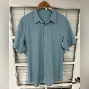 Lululemon Men's Blue Short Sleeve Shirt